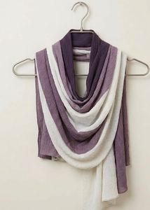 Crinkle Striped Hijab Scarf