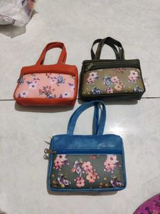 Set of 3 Small Floral Handbags