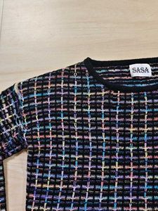 Chic Tweed Knit Top