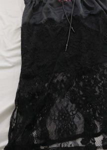 Black Lace Trim Dress