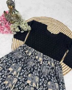 Elegant Black Ethnic Gown