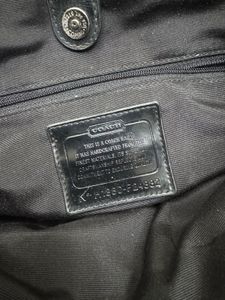 Coach Black Signature Stripe Handbag