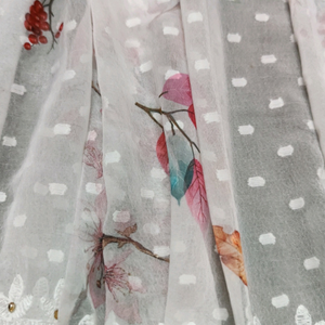 new soft digital print Chiffon Georgette embroider