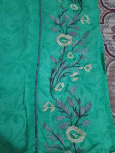 Green Embroidered Kurta