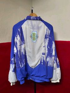 Retro Abstract Print Track Jacket