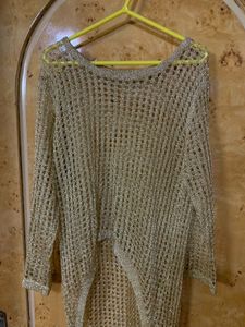 Sparkling Gold Mesh Top