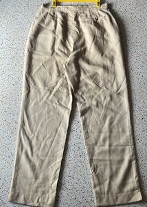 Beige Pleated Trousers