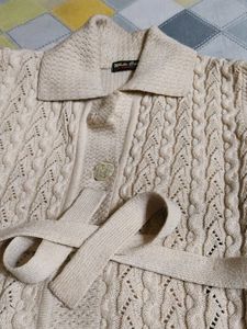 Cable Knit Cardigan with Belt💚
