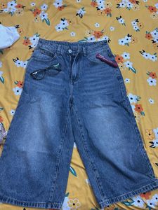 Wide Leg Denim Jeans