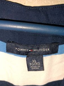 TOMMY HILFIGER Striped Sleeveless V-Neck Top