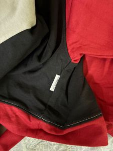 Colorblock Quarter Zip Cropped Sweatshirt
