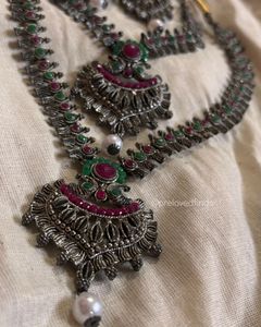 Oxidised Ethnic Indian Necklace and Earring Set