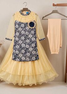 Beautiful Yellow Floral Kurta Set