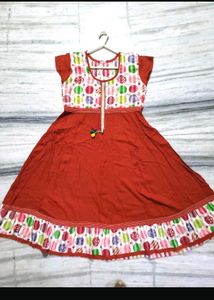 Women's Red Flared Ethnic Kurta |  Good Used Condi