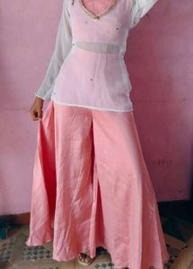 Transparent Kurta Set with Palazzo