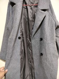 Gray Double-Breasted Coat