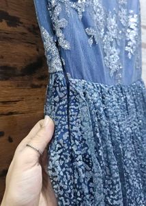 Sparkling Blue Ethnic Gown