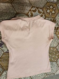 Zudio Ribbed Pink Top