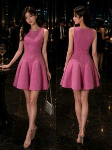 Sparkly Pink A-Line Party Dress
