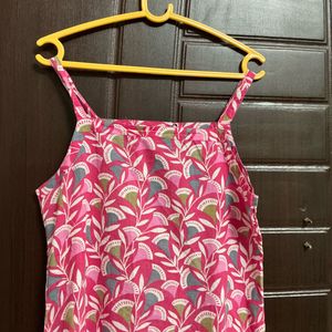 Cute Pink Floral Print kurti