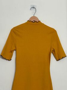 Mustard Yellow Bodycon Mini Dress
