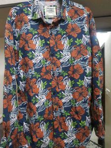 Men's Floral Print Long Sleeve Shirt