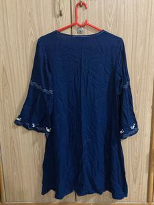 Blue Kurta with Embroidered Toy Motifs