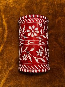 Handcrafted Stone Floral Pen Holder | Decorative D