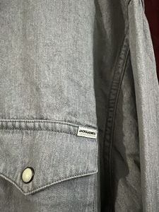 Men's Grey Denim Shirt