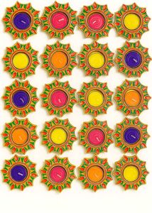 Festive Tealight Candle Holders (Set of 18)