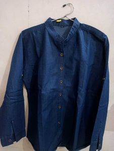 💙Blue Denim Shirt+FREE GIFT🎁& DELIVERY 🥳