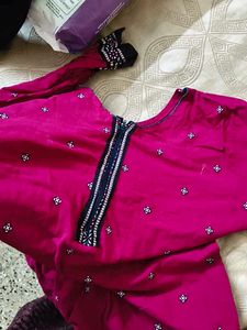 Elegant Pink Kurta with salwar