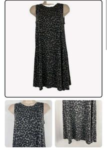 Leopard Print Sleeveless Mini Dress