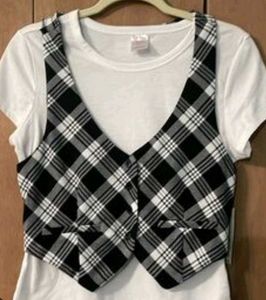 Plaid Vest top