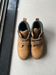 Tan Work Boots with Velcro Straps