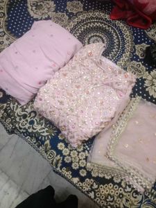 Elegant Pink Embroidered Anarkali Kurta