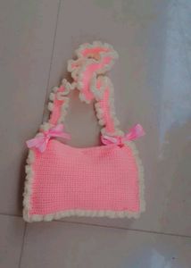 Crochet Ruffle Bag