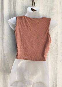 Ribbed V-Neck Crop Top