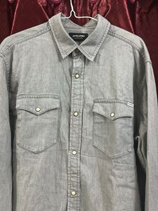 Men's Grey Denim Shirt