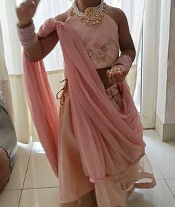 Elegant Peach Lehenga Choli Set