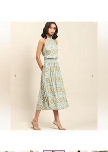 Aarke Ritu KumarPrinted Halter-Neck A-line Dress