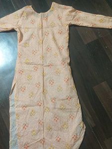 Peach Printed Kurta