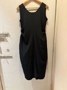 H&M Chic Black Cutout Midi Dress