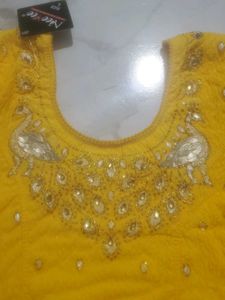 Vibrant Yellow Embroidered Blouse