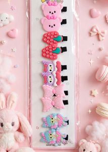 Cute Kawaii Hair Clips Set- 5