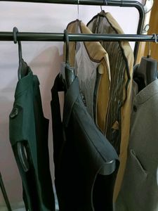 Story@Home Double Rod Metal Garment Rack for Cloth