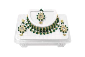 Elegant Green & Gold Jewelry Set