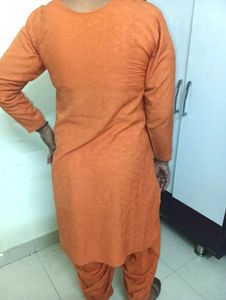 Orange Kurta with Patiala Pants