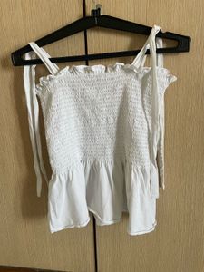HARPA New White Smocked Camisole Top