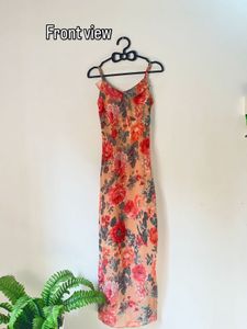 Vintage Floral Midi Dress